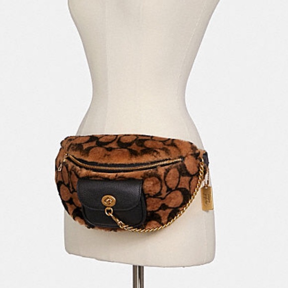 Coach x JLO Chain Belt Bag in Signature Shearling - Picture 4 of 8